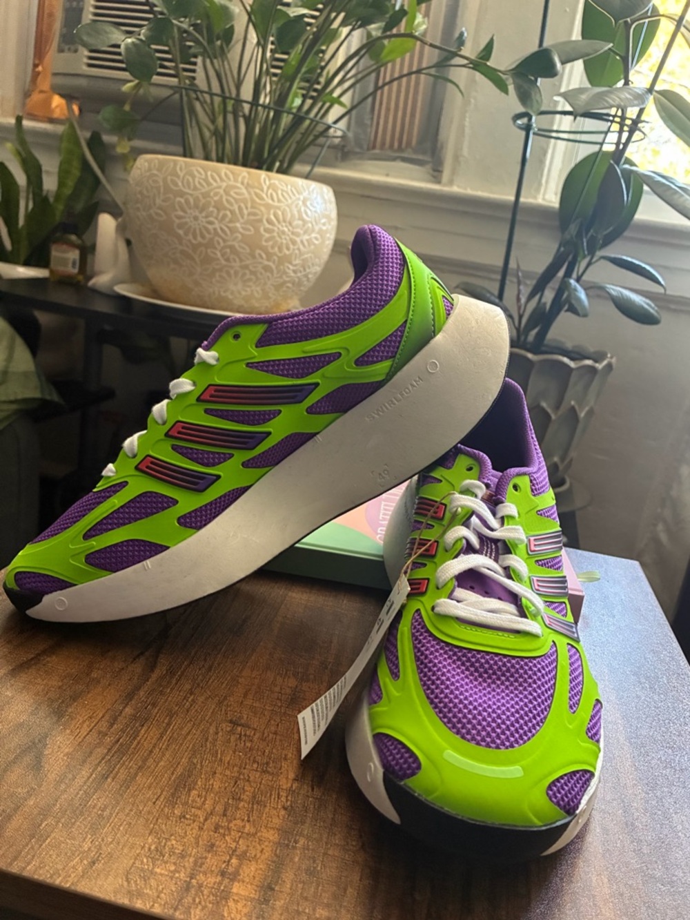 Adidas Adizero Aruku /Active Purple Solar Green" colorway / Women Size 9 / NWT - Picture 2 of 12